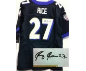 nike nfl jerseys baltimore ravens #27 ray rice black[Elite signature]