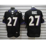nike nfl jerseys baltimore ravens #27 ray rice black[elite Art Patch]