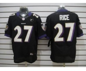 nike nfl jerseys baltimore ravens #27 ray rice black[elite Art Patch]