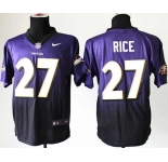 nike nfl jerseys baltimore ravens #27 ray rice purple-grey[Elite drift fashion][second version]
