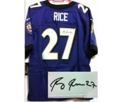 nike nfl jerseys baltimore ravens #27 ray rice purple[Elite signature]