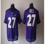 nike nfl jerseys baltimore ravens #27 ray rice purple[elite  Art Patch]