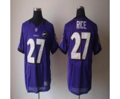nike nfl jerseys baltimore ravens #27 ray rice purple[elite  Art Patch]