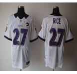 nike nfl jerseys baltimore ravens #27 ray rice white[elite Art Patch]