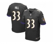 nike nfl jerseys baltimore ravens #33 will hill black[Elite][hill]
