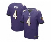 nike nfl jerseys baltimore ravens #4 koch purple[Elite]