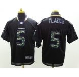 nike nfl jerseys baltimore ravens #5 flacco black[Elite Camo Fashion]