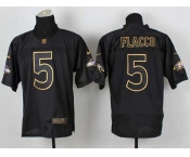 nike nfl jerseys baltimore ravens #5 flacco black[Elite gold lettering fashion]