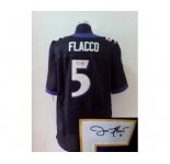 nike nfl jerseys baltimore ravens #5 flacco black[Elite signature]