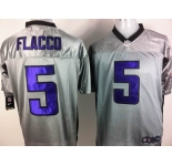 nike nfl jerseys baltimore ravens #5 flacco grey[Elite shadow]