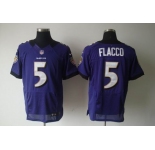 nike nfl jerseys baltimore ravens #5 flacco purple[elite]