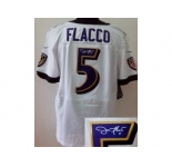 nike nfl jerseys baltimore ravens #5 flacco white[Elite signature]