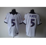 nike nfl jerseys baltimore ravens #5 flacco white[elite]