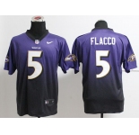 nike nfl jerseys baltimore ravens #5 joe flacco purple-grey[Elite drift fashion][second version]