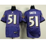 nike nfl jerseys baltimore ravens #51 smith purple[Elite]