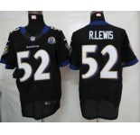 nike nfl jerseys baltimore ravens #52 r.lewis black[Elite 50th Patch]