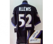 nike nfl jerseys baltimore ravens #52 r.lewis black[Elite signature]