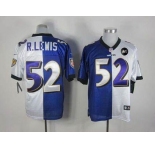 nike nfl jerseys baltimore ravens #52 r.lewis purple-white[Elite split Art Patch]