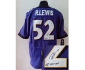 nike nfl jerseys baltimore ravens #52 r.lewis purple[Elite signature]