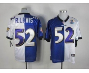 nike nfl jerseys baltimore ravens #52 r.lewis white-purple[Elite split 50th Patch]