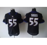 nike nfl jerseys baltimore ravens #55 suggs black[elite]