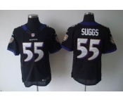 nike nfl jerseys baltimore ravens #55 suggs black[elite]