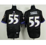 nike nfl jerseys baltimore ravens #55 suggs black[new Elite]