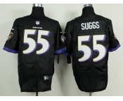 nike nfl jerseys baltimore ravens #55 suggs black[new Elite]
