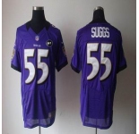nike nfl jerseys baltimore ravens #55 suggs purple[elite Art Patch]