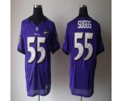 nike nfl jerseys baltimore ravens #55 suggs purple[elite Art Patch]