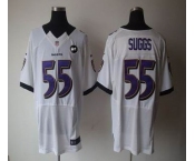 nike nfl jerseys baltimore ravens #55 suggs white[elite Art Patch]