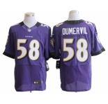nike nfl jerseys baltimore ravens #58 dumervil purple[Elite]