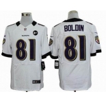 nike nfl jerseys baltimore ravens #81 anquan boldin white[elite Art Patch]