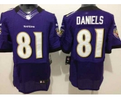 nike nfl jerseys baltimore ravens #81 daniels purple[Elite][daniels]