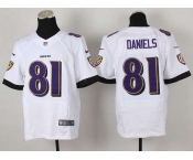 nike nfl jerseys baltimore ravens #81 daniels white[new Elite][daniels]