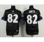 nike nfl jerseys baltimore ravens #82 smith black[new Elite]