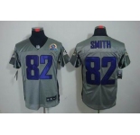 nike nfl jerseys baltimore ravens #82 smith grey[Elite shadow 50th Patch]