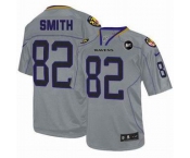 nike nfl jerseys baltimore ravens #82 smith grey[elite Lights Out Art Patch]