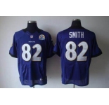nike nfl jerseys baltimore ravens #82 smith purple[Elite 50th Patch]