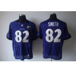 nike nfl jerseys baltimore ravens #82 smith purple[elite Art Patch]