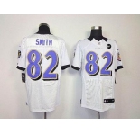 nike nfl jerseys baltimore ravens #82 smith white[elite Art Patch]