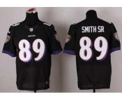 nike nfl jerseys baltimore ravens #89 smithsr black[Elite]