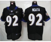 nike nfl jerseys baltimore ravens #92 ngata black[elite Art Patch]