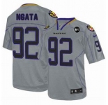 nike nfl jerseys baltimore ravens #92 ngata grey[elite Lights Out Art Patch]