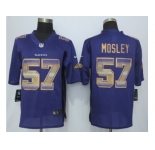 2015 new nike baltimore ravens #57 mosley purple strobe jerseys[limited]