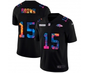 Baltimore Ravens #15 Marquise Brown Men's Nike Multi-Color Black 2020 NFL Crucial Catch Vapor Untouchable Limited Jersey