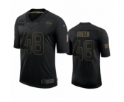 Baltimore Ravens #48 Patrick Queen Black 2020 Salute To Service Limited Jersey