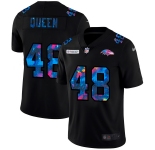 Baltimore Ravens #48 Patrick Queen Men's Nike Multi-Color Black 2020 NFL Crucial Catch Vapor Untouchable Limited Jersey