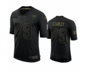 Baltimore Ravens #79 Ronnie Stanley Black 2020 Salute To Service Limited Jersey