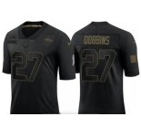 Men Baltimore Ravens #27 J.K.Dobbins Nike 2020 Salute To Service Limited Jersey Black